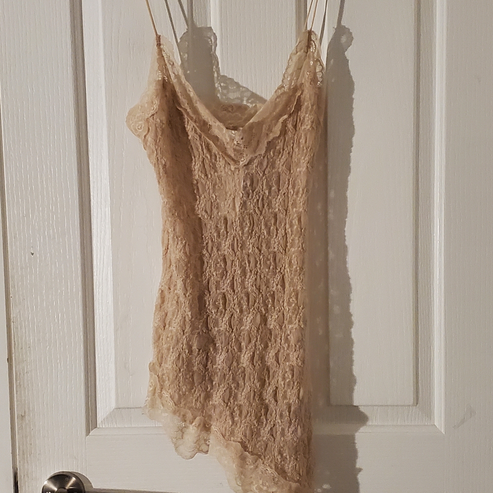 H&M Lace Slip Dress in Light Pink